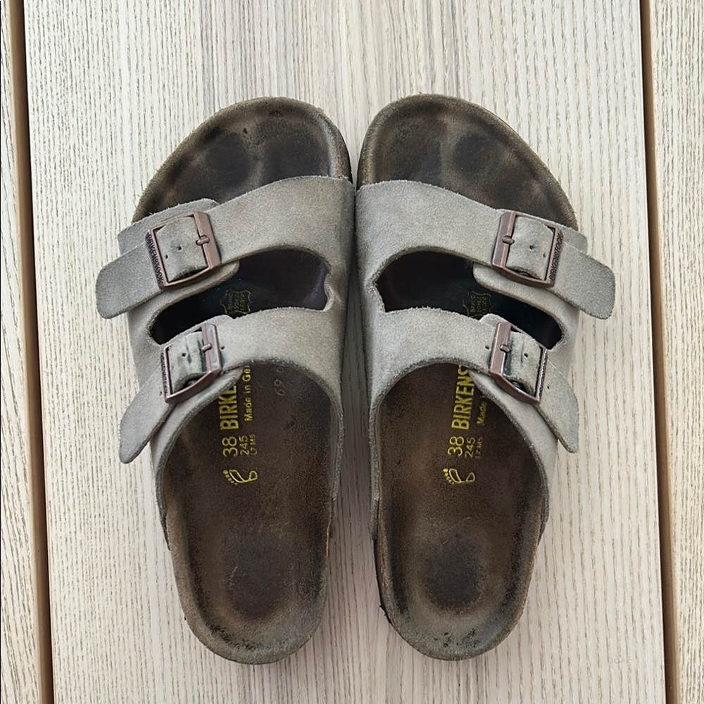 Birkenstock Gray/Beige Sandals